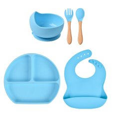 Detská 5-dielna jedálenská sada Kikiri (Blue) - modrá od značky Martons