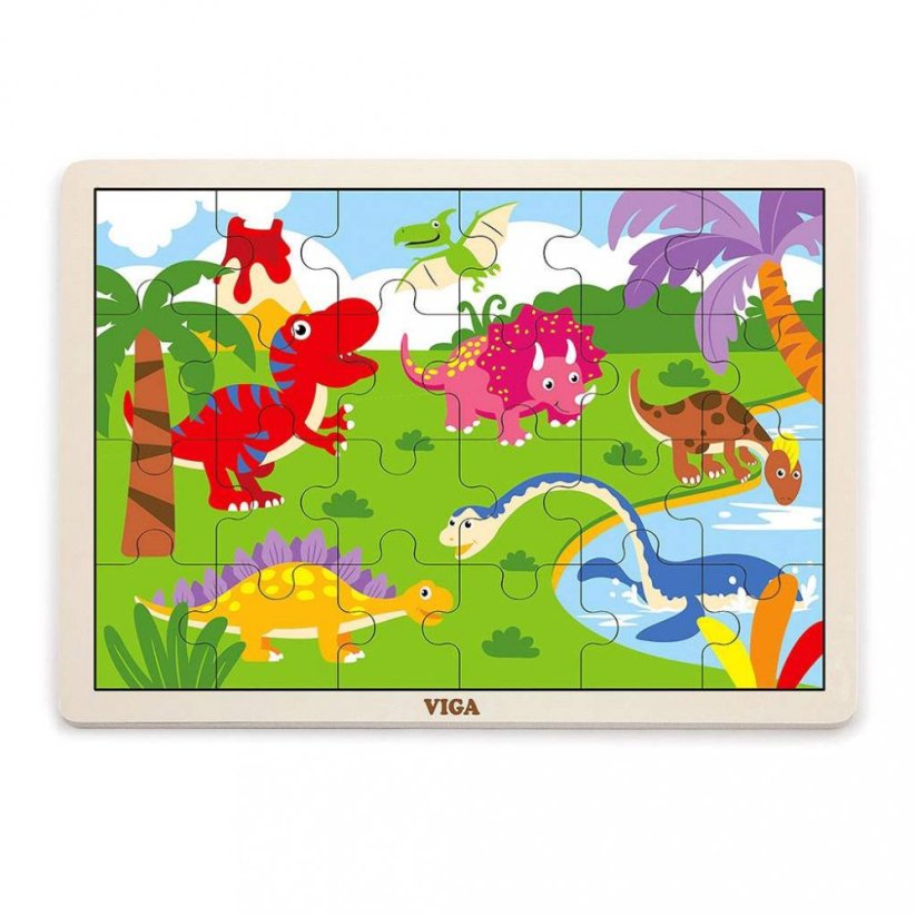 Detský eshop: Detské drevené puzzle Viga Dino