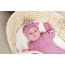 Detská čelenka Dots beige 0-24 mesiacov, od Moniel