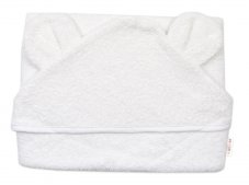 Detský eshop: Dojčenská froté osuška s kapucňou a uškami 80x80cm - biela Detský eshop: Dojčenská froté osuška s kapucňou a uškami 80x80cm - biela