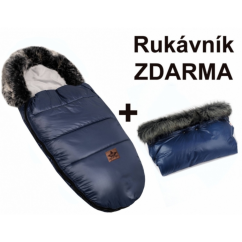 Detský eshop - Zimný fusak FLUFFY s kožušinou + rukávnik zadarmo, , 50 x 100cm, granát