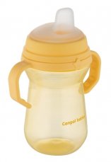 Nevylievací Dojčenský hrnček Canpol Babies s mäkkým náustkom, žltý, 250 ml