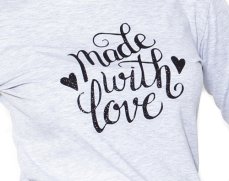 Detský eshop: Tehotenské  tričko s dlhým rukávom in love - sivá, značka Be MaaMaa