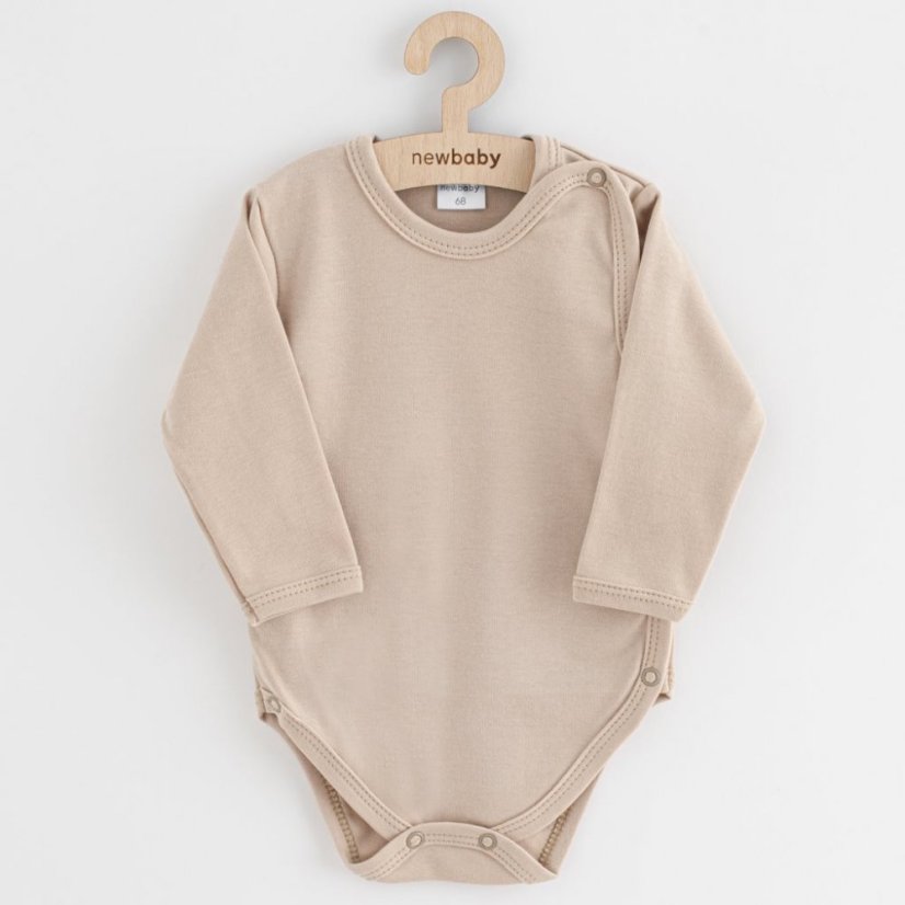 Detský eshop - Dojčenské body celorozopínacie Classic II svetlo béžové