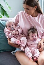 Moniel Detské rastúce tepláky Basic Powder Pink (ružová) od značky Moniel