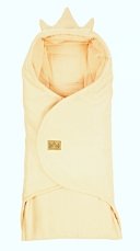 Zavinovacia deka s kapucňou Little Elite, 100 x 115 cm, Kralovská koruna - púdrovo ružová