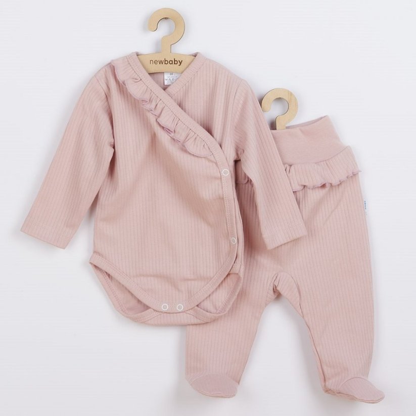 Detský eshop: 2-dielna dojčenská súprava New Baby Stripes ružová