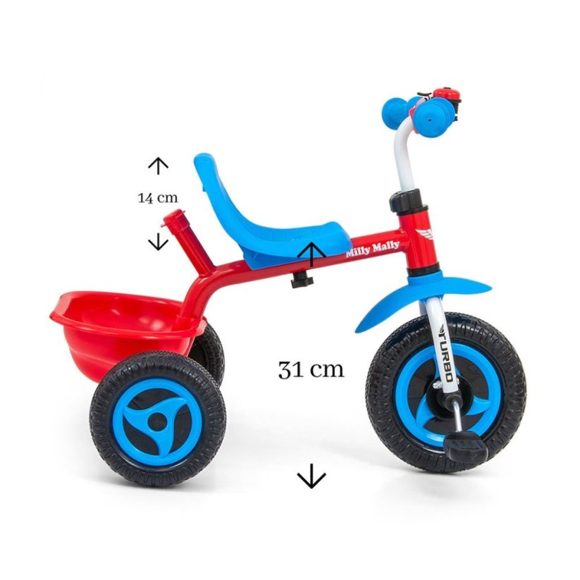 Detský eshop - Detská trojkolka Boby TURBO Cool Red