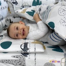 Prestieradlo s gumičkou do kolísky, 90×40 cm – Autíčka v prírode od značky Baby Nellys