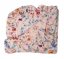 Detský eshop: Luxusná dvojvrstvová mušelínová deka s volánikmi, kvety, baby nellys 120x120 cm, púdrová