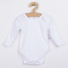 Detský eshop: Dojčenské body s dlhým rukávom New Baby biele