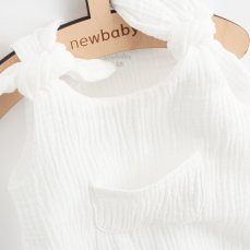 Detský eshop: Dojčenské mušelínové zahradníčky New Baby Soft dress béžová
