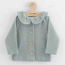 Detský eshop: Dojčenský kabátik na gombíky New Baby Luxury clothing Laura sivý