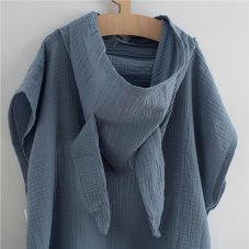 Detský eshop: Detské mušelínové pončo New Baby Feeling modrá 80 cm Detský eshop: Detské mušelínové pončo New Baby Feeling modrá 80 cm
