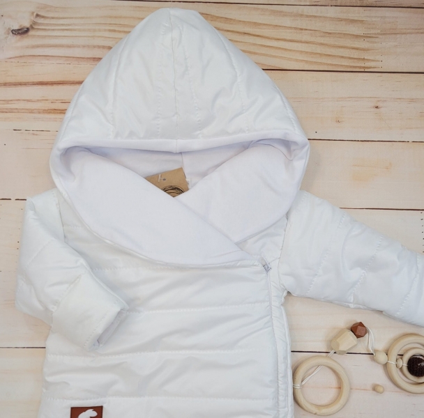 Zimná prešívaná detská kombinéza s bavlnenou podšívkou, z&z - biela - Veľkosť: 56 (1-2m)