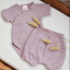 2-dielana letná mušelínová súpravička – body s krátkym rukávom a kraťasky (ružová) od značky Makoma - Veľkosť: 62 (2-4m)