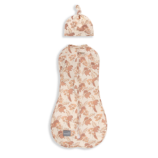 Zavinovačka Second STEP SWADDLE s čiapkou zadarmo, VINTAGE ANIMALS ALMOND CAP, od značky Sleepee