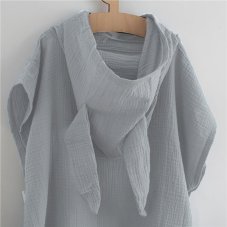 Detský eshop - Detské mušelínové pončo Feeling svetlo sivé 50 cm Detský eshop - Detské mušelínové pončo Feeling svetlo sivé 50 cm