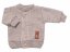 5-dielna pletená sada Baby Nellys - Boy, body, nohavice, sveter, čiapočka, motýlik - béžov - Veľkosť: 74 (6-9m)