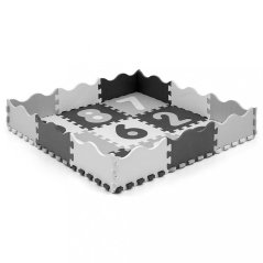 Detský eshop - Penové puzzle podložka ohrádka Jolly 3x3 Digits Grey