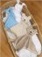 Maznáčik, prítulníček pre bábätká z&z, medvedík s čipkou, modrý