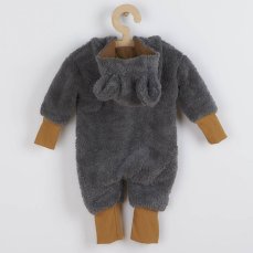 Detský eshop: Luxusný detský zimný overal New Baby Teddy bear sivý