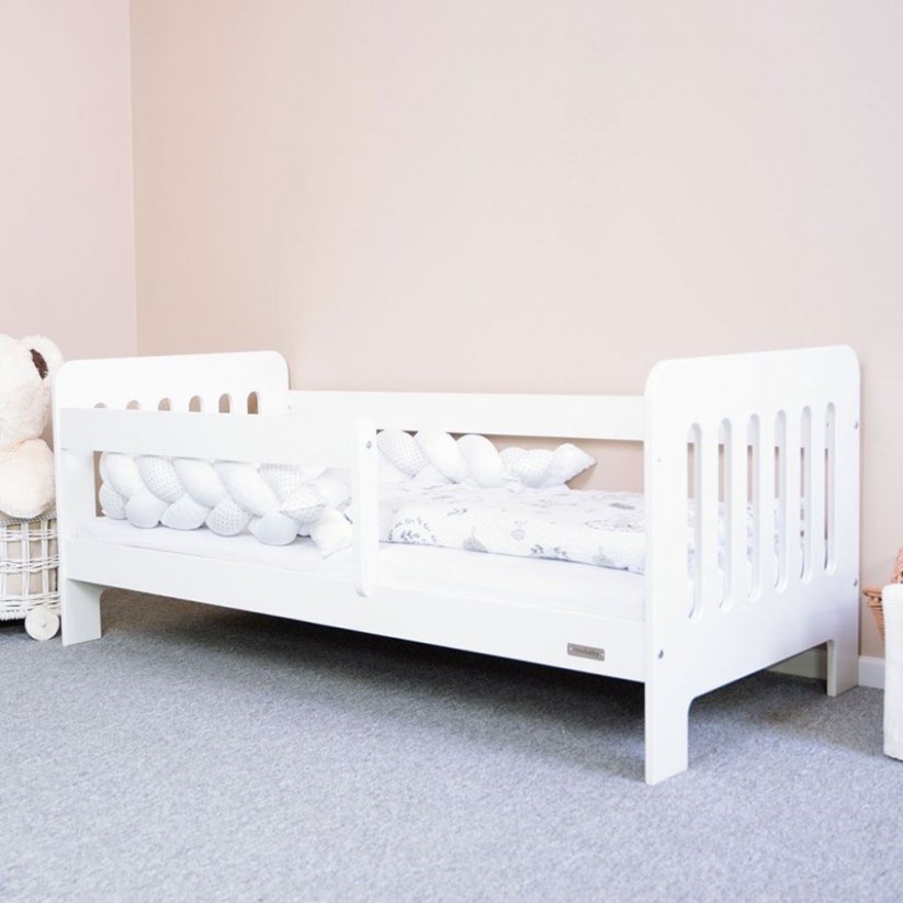 Detský eshop: Detská posteľ so zábranou New Baby ERIK 140x70 cm biela