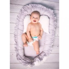 Detský eshop: Luxusné hniezdočko pre bábätko Králiček Belisima sivo-ružové