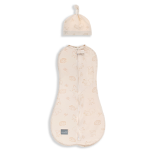 Zavinovačka First STEP SWADDLE s čiapkou zadarmo, VINTAGE ANIMALS CREAM CAP, od značky Sleepee