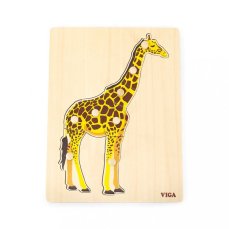 Detský eshop: Detské drevené puzzle s úchytmi Montessori Viga Žirafa
