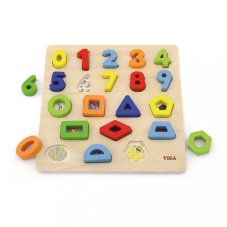 Detský eshop: Drevené vkladacie puzzle Viga Čísla a tvary Detský eshop: Drevené vkladacie puzzle Viga Čísla a tvary