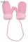 Detský eshop: Yo! zimné detské rukavice s kožušinou - šnúrkou yo - sv. ružová/ružová kožušina