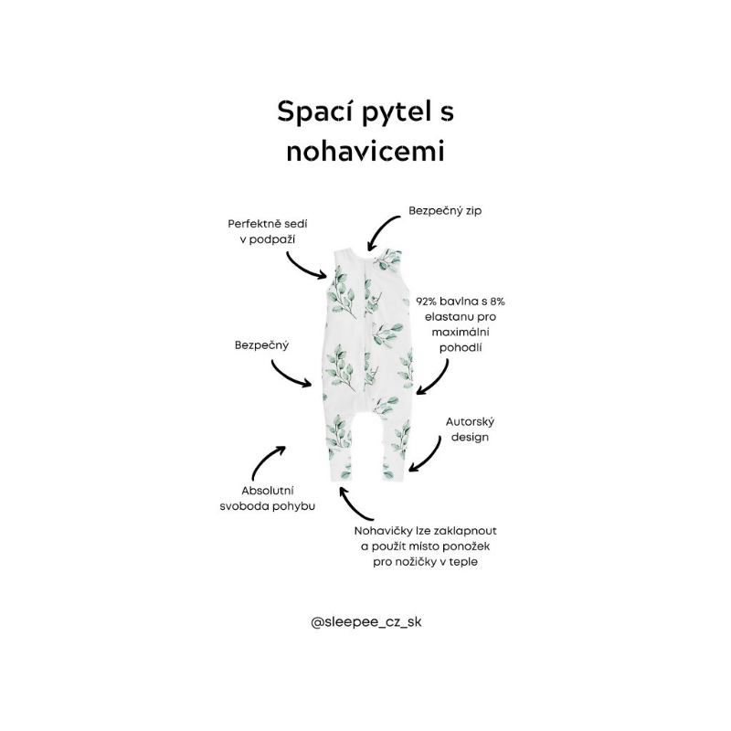 Celoročný spací vak s nohami MELANGE GREY/MINT, veľkosť XS (6-12m), sivá/mätová, od značky Sleepee