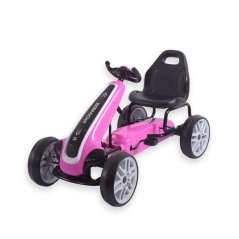 Detský eshop - Detská šliapacia motokára Go-kart Power rúžová