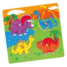 Detský eshop: Drevené puzzle s úchytmi pre najmenších Viga Dino