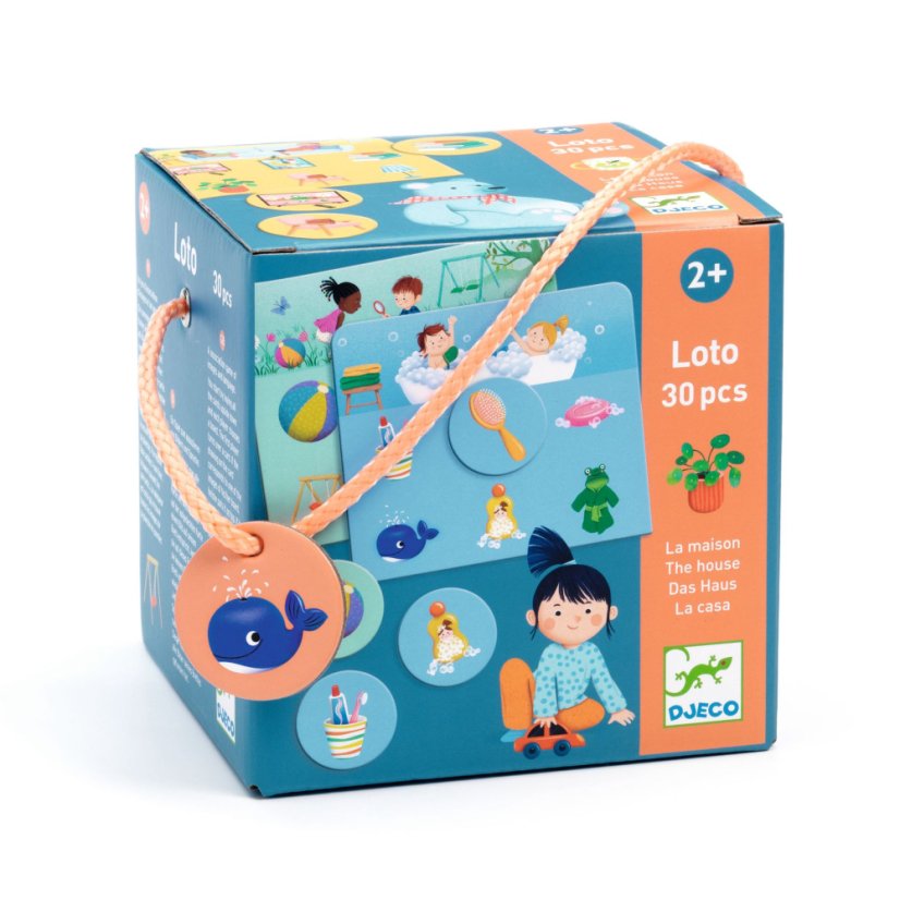 Edukačná hra Loto, učím sa predmety v domácnosti, od 2 rokov, značka Djeco