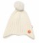 Detská zimná čiapka s brmbolcom Smile, Baby Nellys - smotanová, veľ. 48-54 cm - Veľkosť: 104 (2-4r)