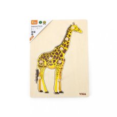 Detský eshop: Detské drevené puzzle s úchytmi Montessori Viga Žirafa