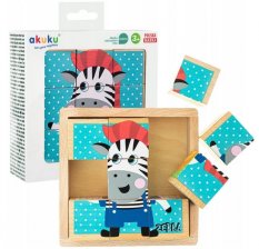 Detský eshop: Edukačné drevené kocky 9ks v krabičke, značka akuku