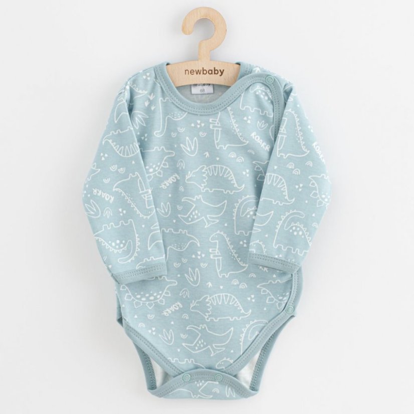 Detský eshop - Dojčenské body celorozopínacie Classic II dino mätový