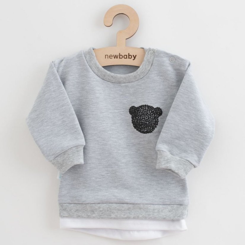 Detský eshop - Dojčenská súprava tričko a tepláčky Brave Bear ABS sivá