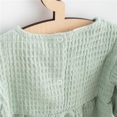 Detský eshop - Dojčenské mušelínové šaty Comfort clothes šalviová