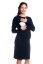 Detský eshop: Tehotenské / dojčiace šaty z volánkom, s dlhým rukávom - granátové, značka Be MaaMaa