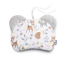 Detský vankúš do kočíka, velvet, biely, LESNÉ DOBRODRUŽSTVO, od značky Sensillo