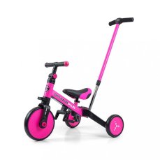 Detský eshop: Detská trojkolka 4v1 Milly Mally Optimus Plus s vodiacou tyčou pink