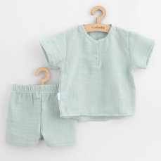 Detský eshop: Dojčenská mušelínová súpravička New Baby Soft dress mätová