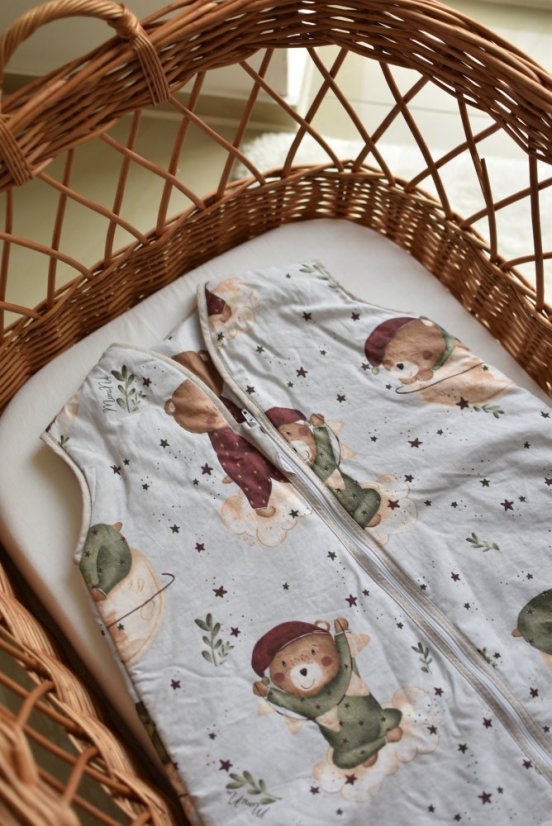 Spací vak s nohami Teddy and Moon – béžový, veľkosť S (0–2,5 roka)