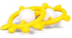 Silikónové Detské hryzátko, hrkálka - Jeleň, žlté, značka GiliGums