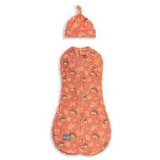 Zavinovačka Second STEP SWADDLE s čiapkou zadarmo, VINTAGE ANIMALS AMARANTH CAP, od značky Sleepee