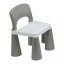Detský eshop: Detská sada stolček a dve stoličky NEW BABY šedo-biela